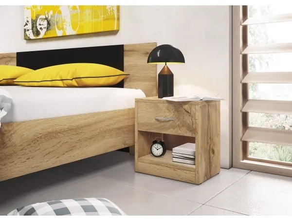 Noptieră NED, stejar Wotan