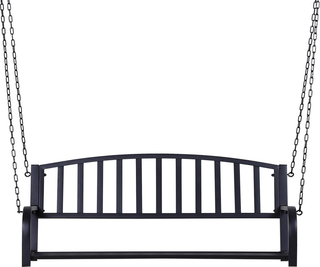 Balansoar Suspendat de Gradina Outsunny din Metal Negru | AOSOM RO