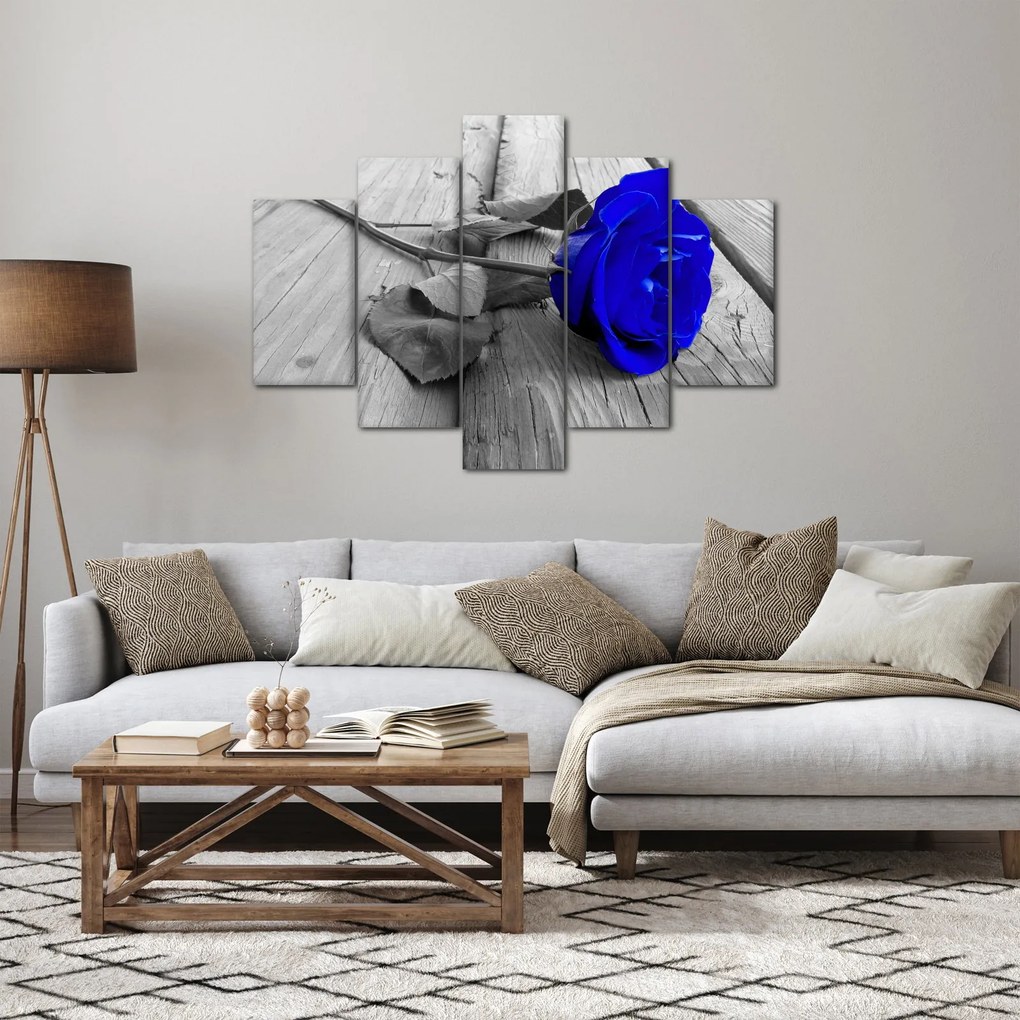 Tablou - Trandafir albastru (150x105 cm)