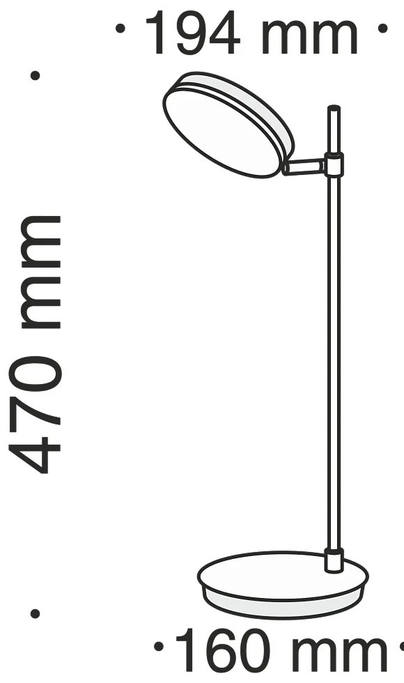 Veioza LED design tehnic Fad negru MYMOD070TL-L8B3K