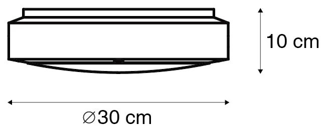Lampă de perete și plafon inteligent gri închis inclusiv Wi-Fi A60 - Glow