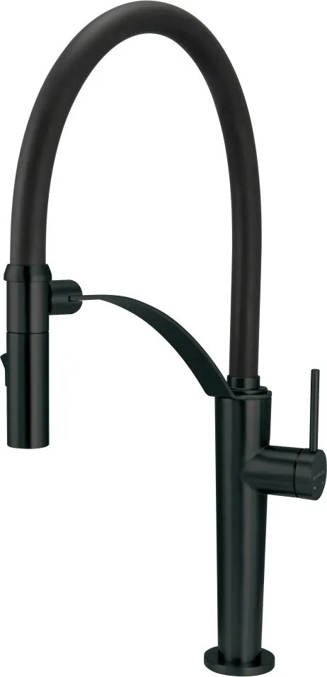 🚰 Baterie bucătărie CORDA, cu pipă flexibila și 2 funcții, finisaj nero – Cod BRC_N72M