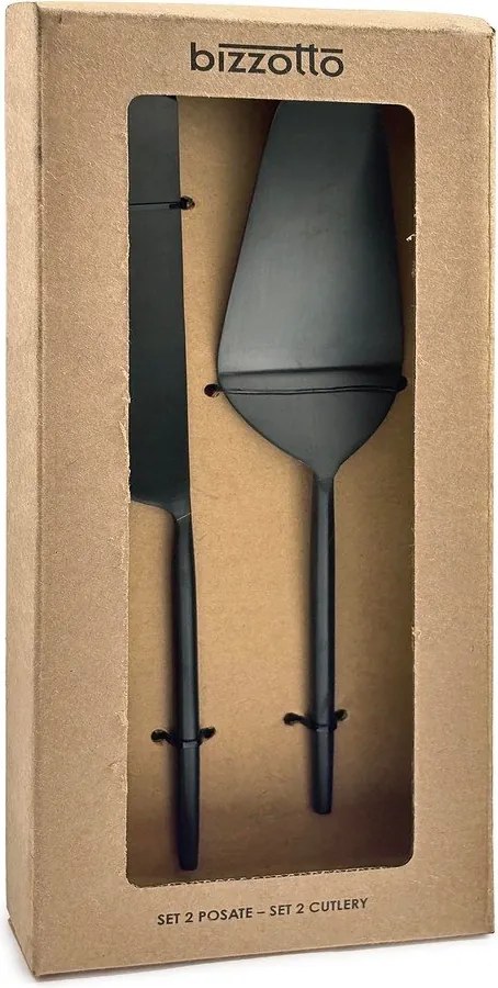 Set pentru servirea tortului 2 buc. din oțel inoxidabil Bronte – Bizzotto