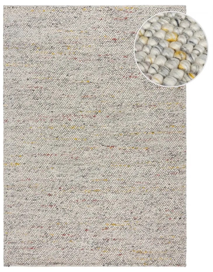 Covor crem țesut manual din amestesc de lână 80x150 cm Minerals – Flair Rugs