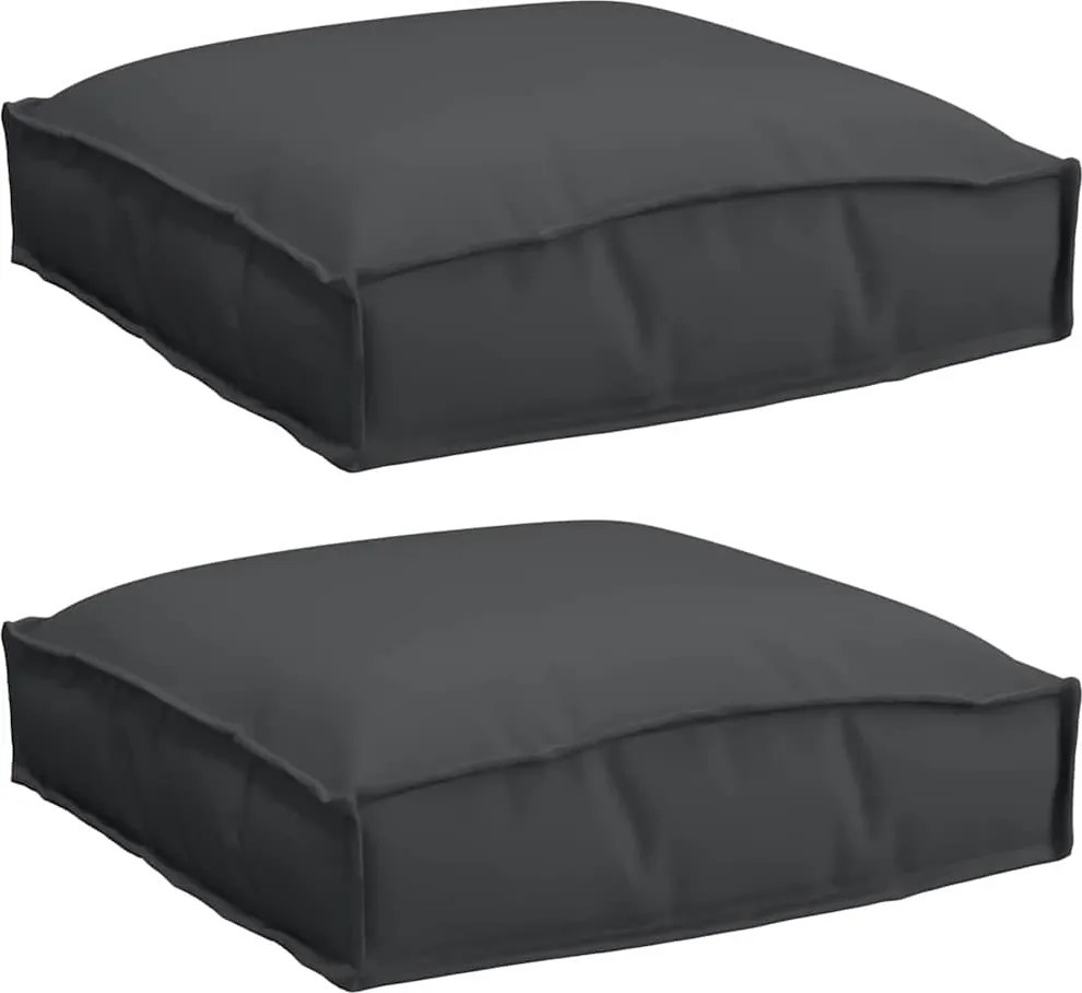 vidaXL Pernă 2 pcs Negru 40 x 40 x 8 cm Material Oxford