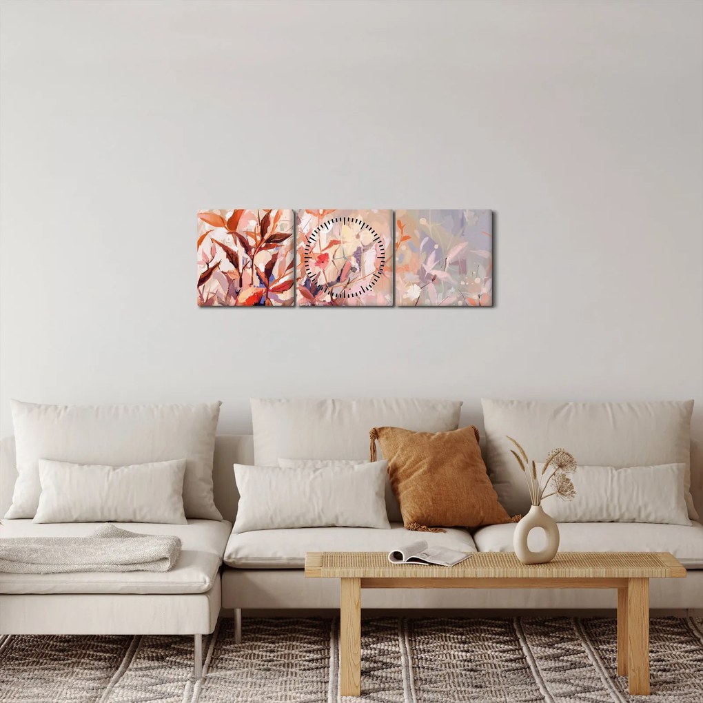 Tablou - Pictura pastel toamnă (cu ceas) (90x30 cm)