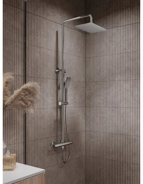 Set de duș cu baterie termostatică Novaservis METALIA ECO crom lucios