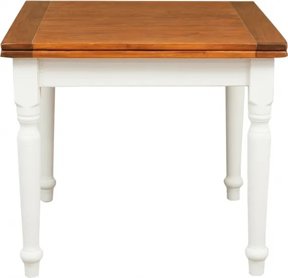 Masa pliabila, L90(180) 90 H80 cm, culoare nuc alb antic, Lemn masiv