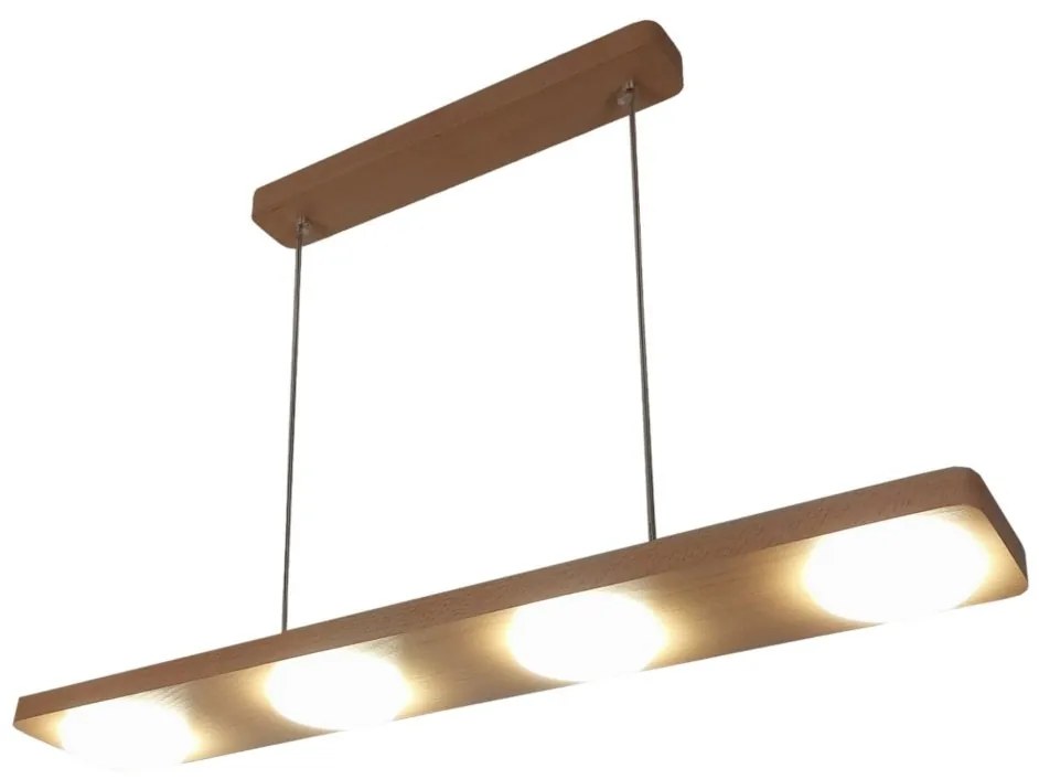 Lustra LED rustica fabricata manual din lemn OKIO 4L