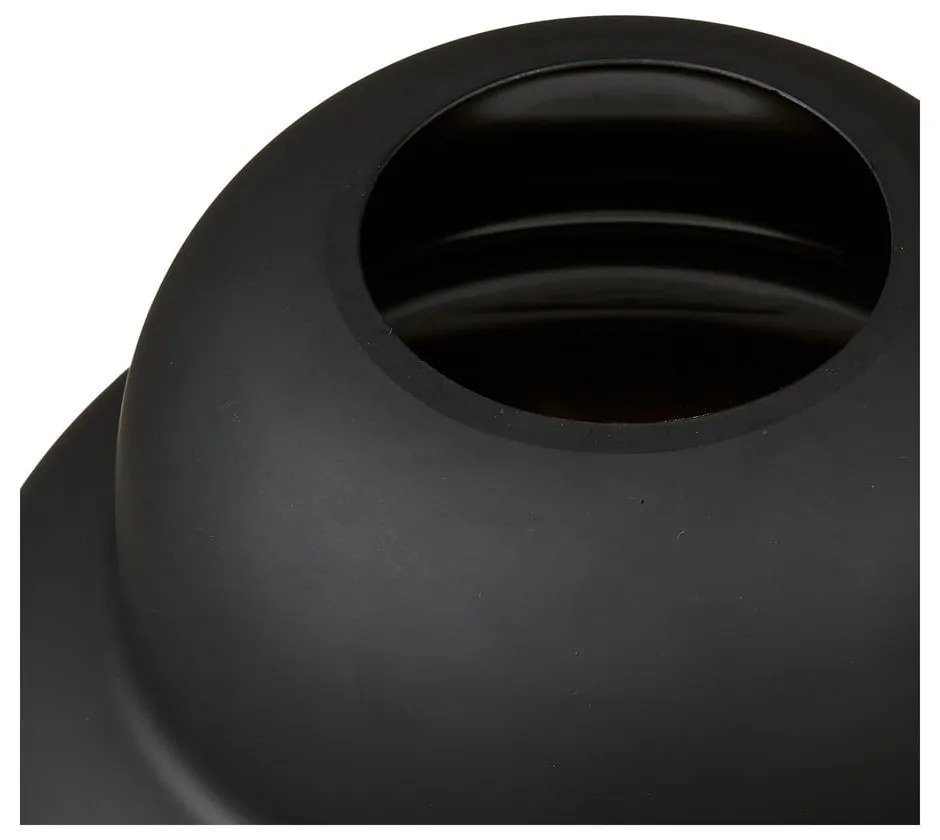 Vază neagră din sticlă (înălțime 20 cm) Vera – House Nordic