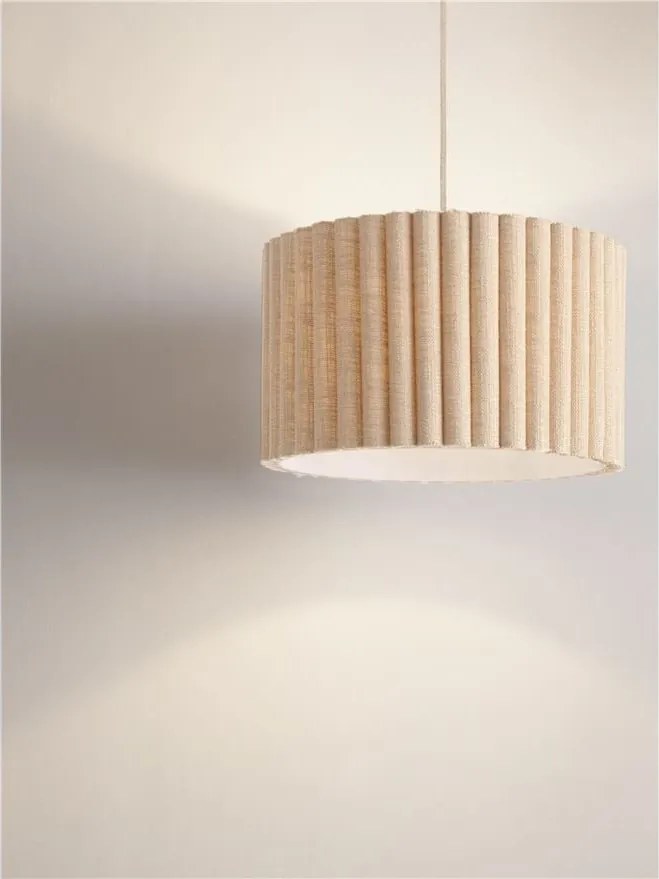 Lustra suspendata cu abajur din in galben Nos