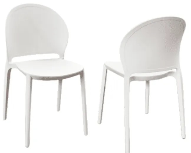 SCAUN TONDO -POLIPROPILENA-HORECA - ALB
