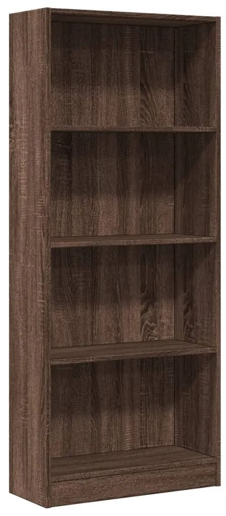 857818 vidaXL Bibliotecă, stejar maro, 60x24x143 cm, lemn prelucrat