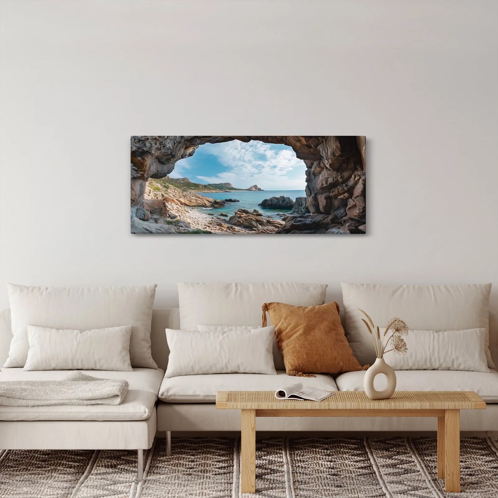Tablou - Peșteră lângă mare (120x50 cm)