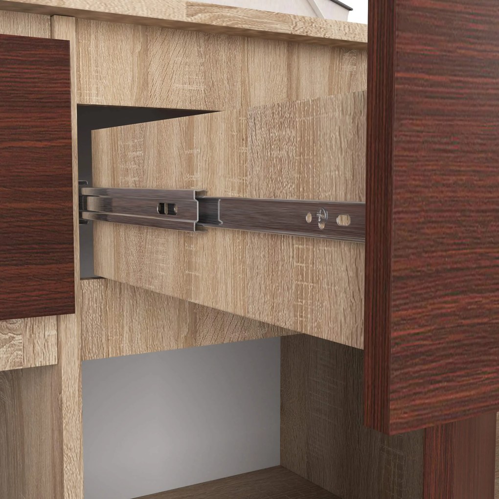 Comodă Kuwait 3D 3D (stejar sonoma + wenge). 1117163