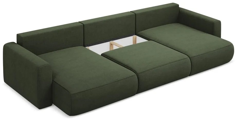 Colțar kaki extensibil/cu spațiu de depozitare (în formă de "U") Kapua – Makamii