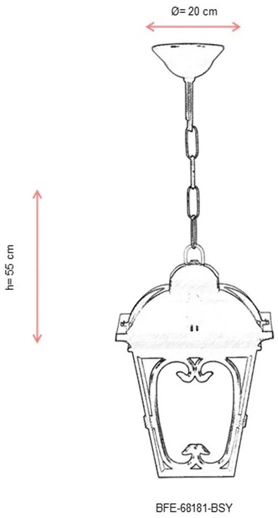 Aplica de perete exterior 68181 Alb 55x20 cm