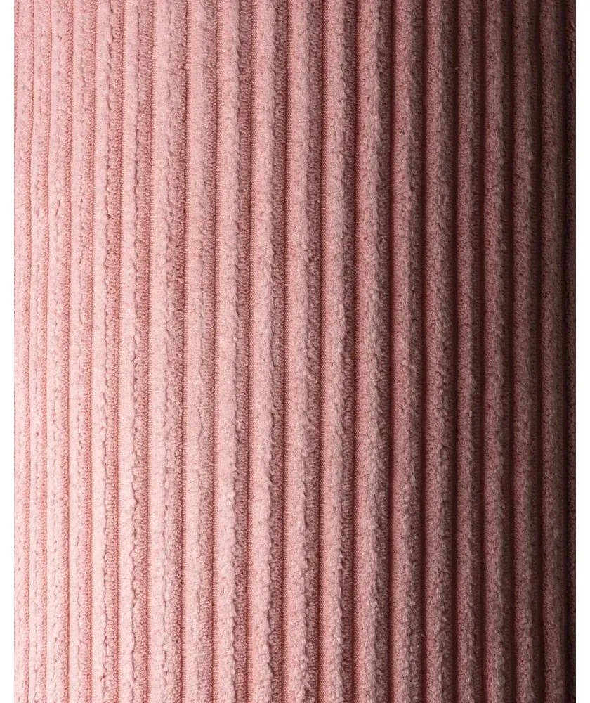 Pernă decorativă pentru copii roz cu tapițerie din catifea reiată Roll – Wigiwama