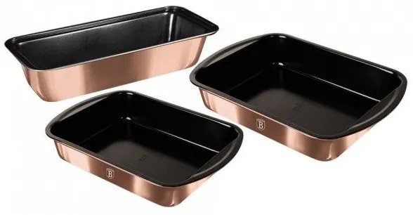 Set tavi pentru copt 3 piese Rose Gold Berlinger Haus BH 7630