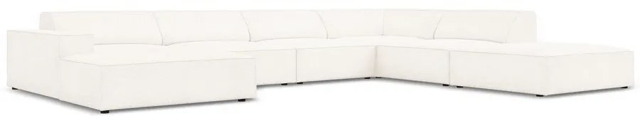 Colțar bej cu tapițerie bouclé (pe partea dreaptă) Jodie – Micadoni Home