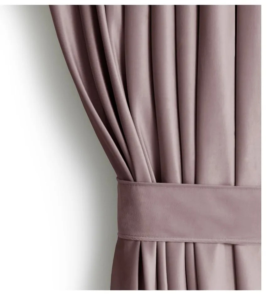 Draperie maro deschis dimout (semi-opacă) din catifea 140x270 cm Eyelets – Restilo