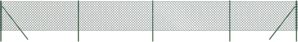 vidaXL Gard de plasă de sârmă, verde, 1,1x10 m