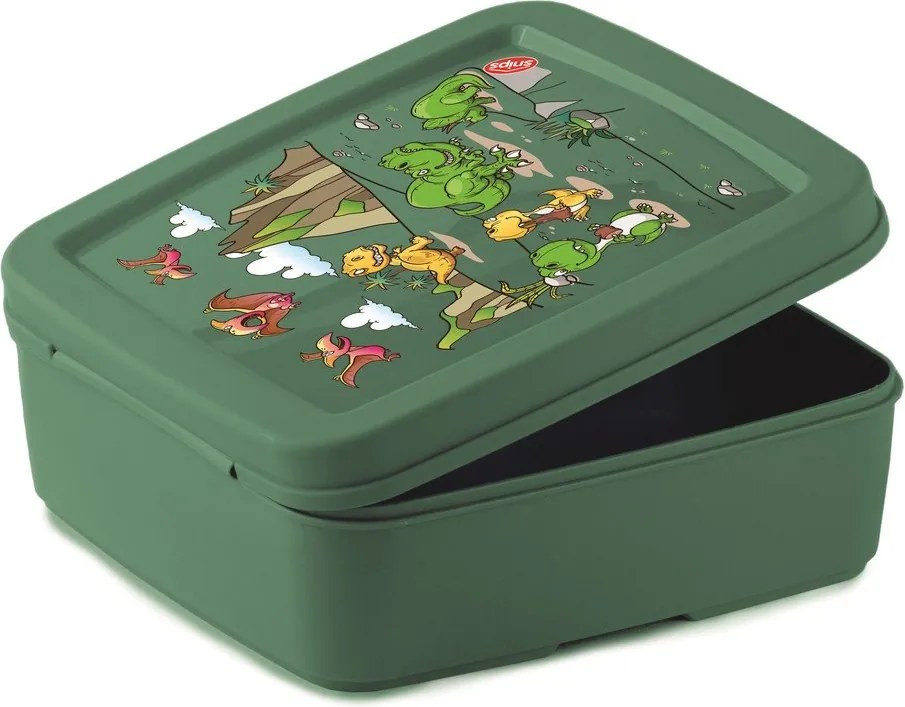 Cutie de gustări pentru copii verde Dinosaur – Snips