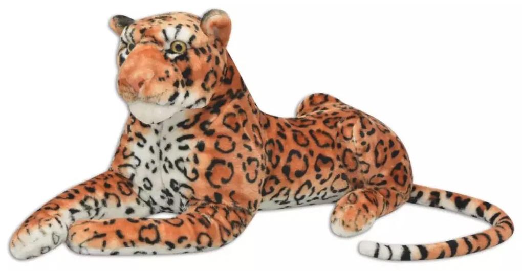 vidaXL Leopard de jucărie din pluș maro xxl