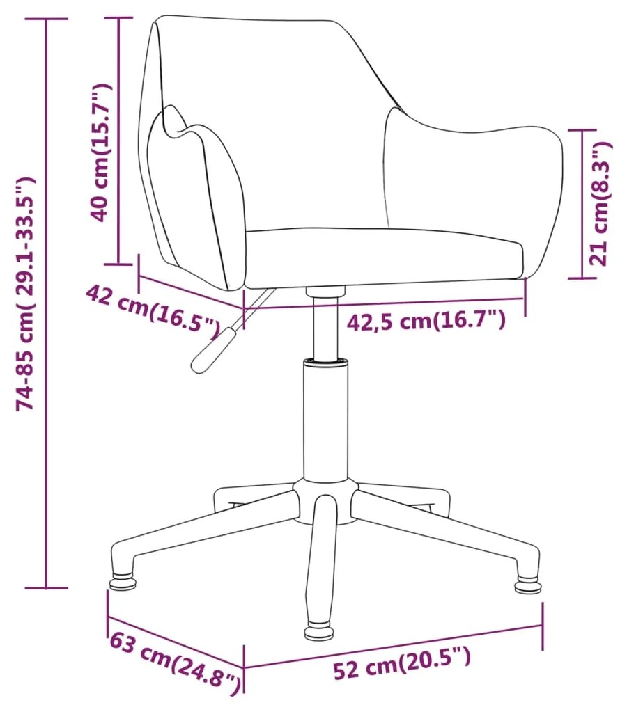 Scaun pivotant pentru pivotant, gri inchis, catifea 1, Morke gra