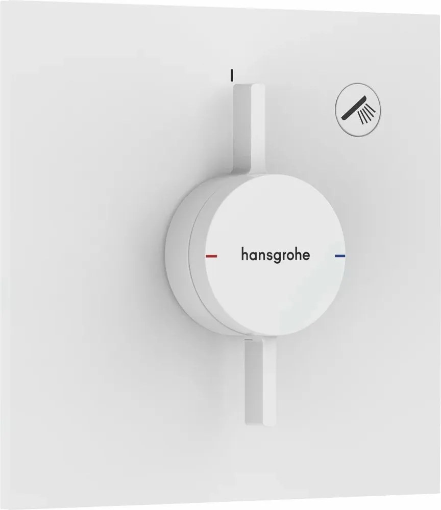 Baterie dus incastrata alb mat Hansgrohe DuoTurn E 1 functie