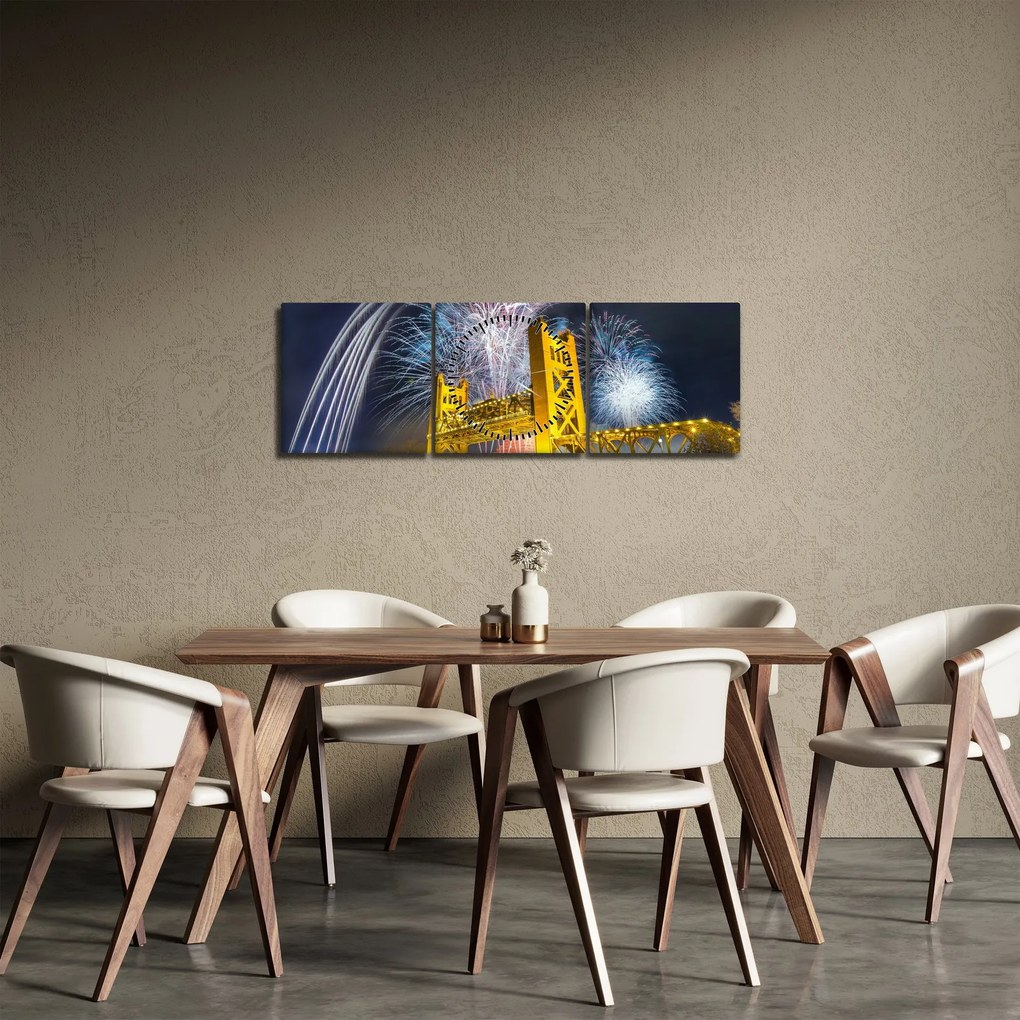 Tablou - Noaptea de Revelion (cu ceas) (90x30 cm)