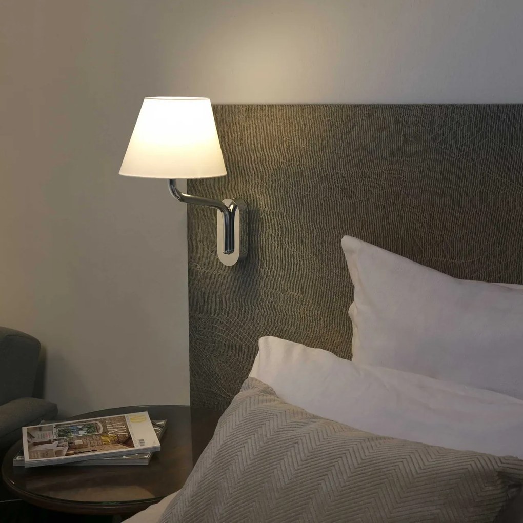 Aplica cu reader LED pe dreapta design elegant ETERNA crom/alb