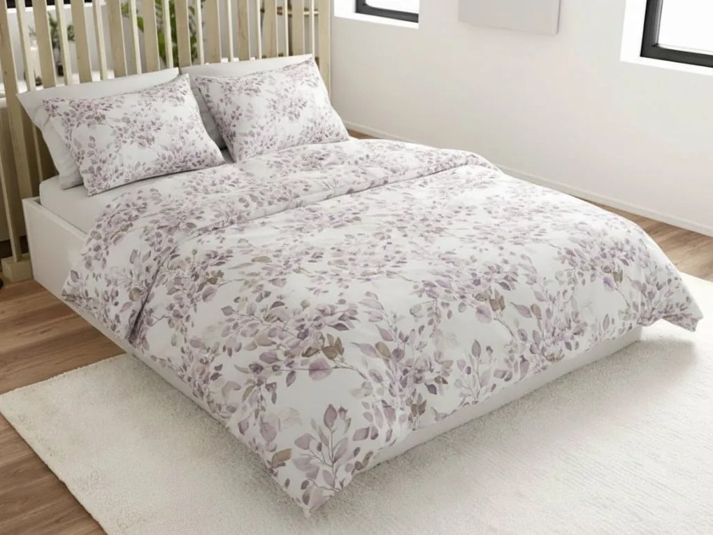 Lenjerie de pat din microfibra FLORANY albă Dimensiune lenjerie de pat: 2 buc 70 x 90 cm | 200 x 220 cm