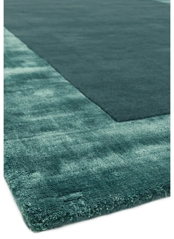 Covor în culoarea petrolului handmade din amestesc de lână 80x150 cm Ascot – Asiatic Carpets