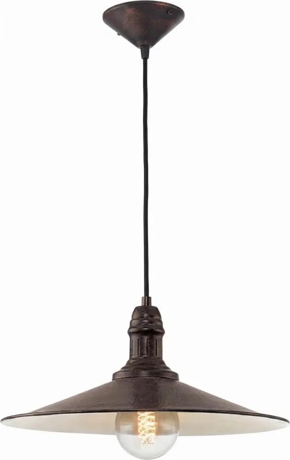 Brilagi - Lampă suspendată pe cablu FORGE, 1xE27/60W/230V, Ø 36 cm, maro