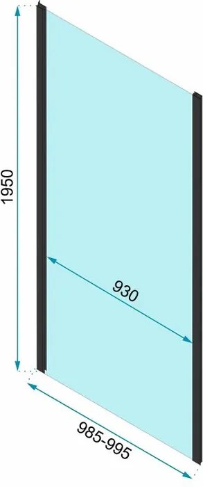 Cabina dus Rapid Slide 100 x 80 cm auriu