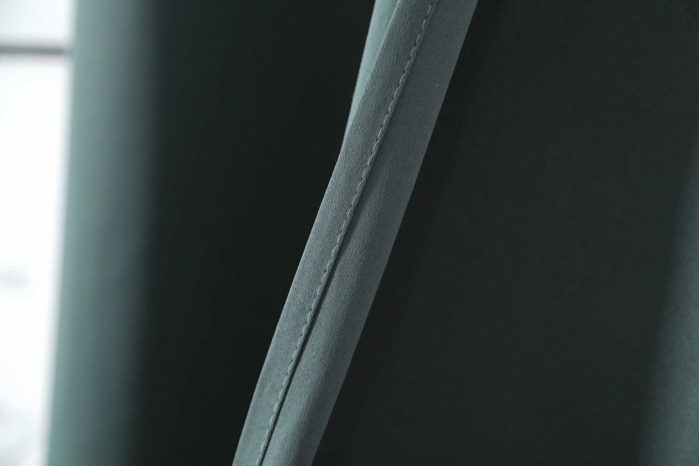 Draperie OXFORD albastru-verde 140x250 cm Agatat: Inele metalice