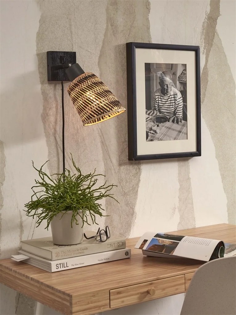 Aplica de perete eco din bambus Java bl/15x17, bl./nat