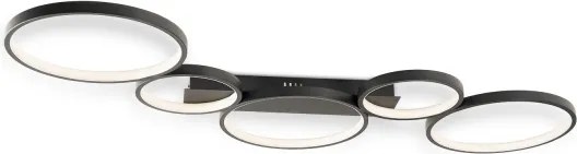 BRILAGI - Plafonieră LED ECHO, 60 W, 230 V, 4000 K, 45 x 110 cm, neagră