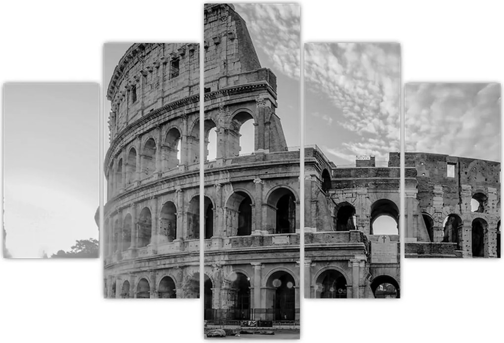 Tablou - Colosseum din Roma, alb-negru (150x105 cm)