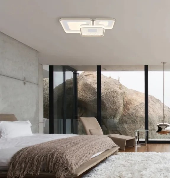Globo 48097-62 - Plafonieră LED dimabilă MOSAIKO LED/55W/230V 65x45,5 cm+telecomandă