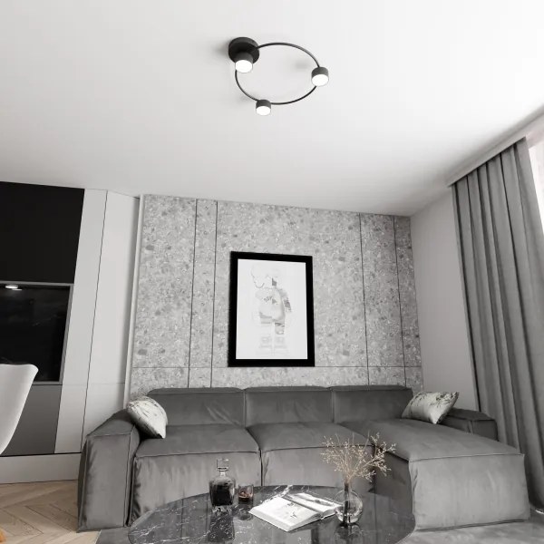 Plafonieră LUCIO 3xGX53/12W/230V negru