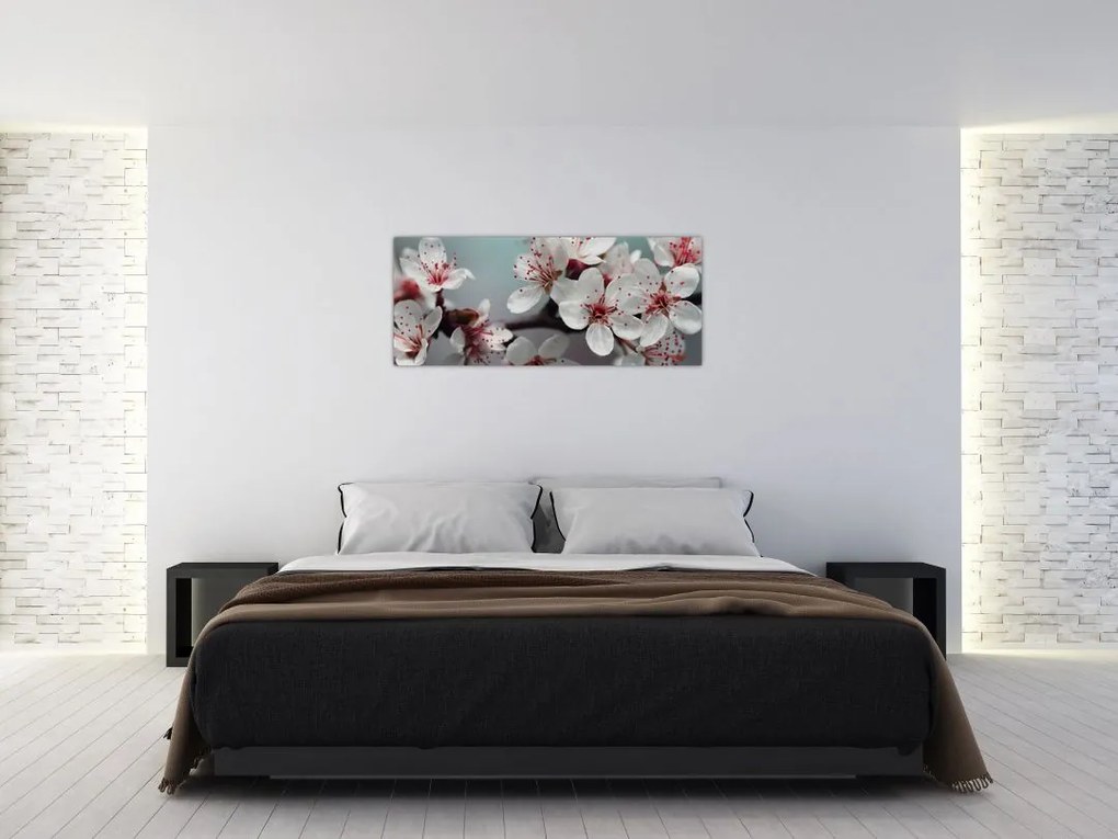 Tablou cu floare - roșie (120x50 cm)