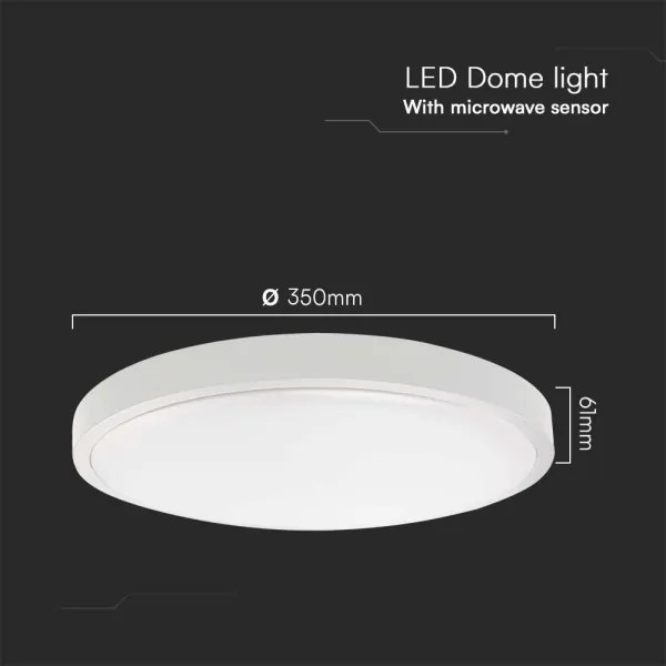 Plafonieră LED cu senzor pentru baie LED/24W/230V 4000K IP44 alb