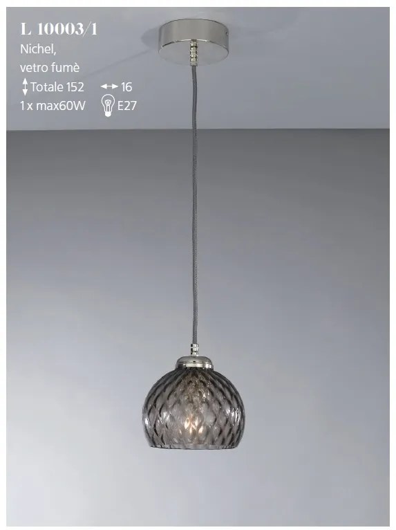 Lustra, Pendul modern design italian 10003 fumuriu