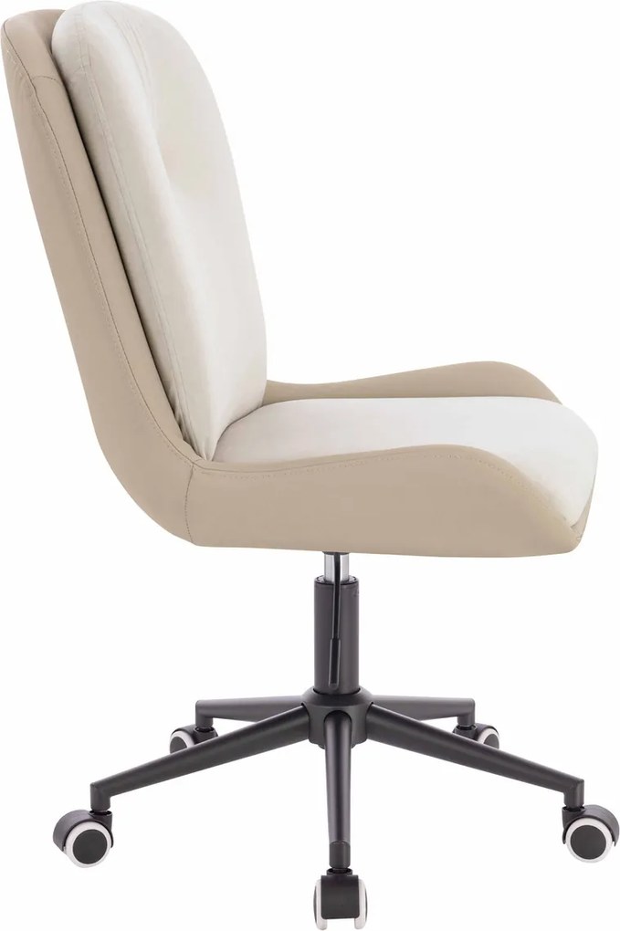 HR690K Scaun Velvet&amp;soft Piele Pu Cremos/Cremos Bază Neagră