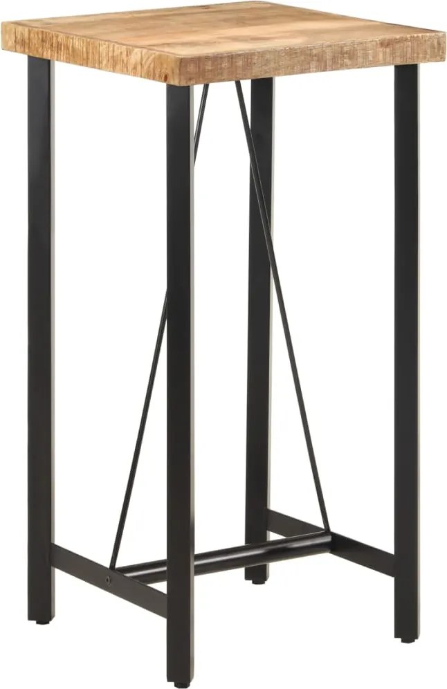 vidaXL Masă de bar, 55x55x107 cm, lemn masiv de mango și fier