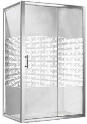 Cabină de duș rectangulară Belform Maze 120x 80x185 cm sticlă securizată profil crom