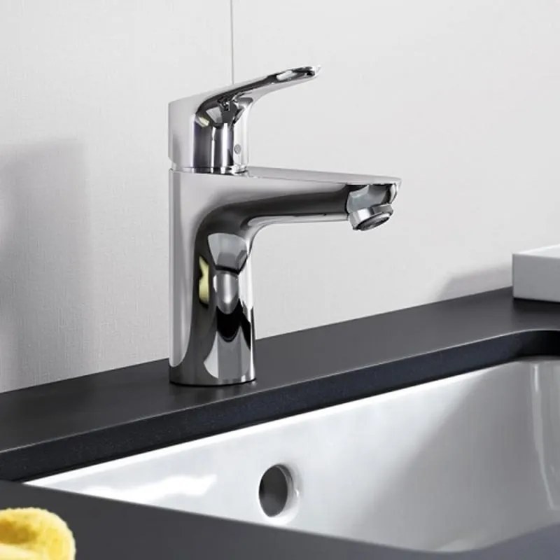 Baterie de lavoar Hansgrohe, Focus 100, cu ventil, crom