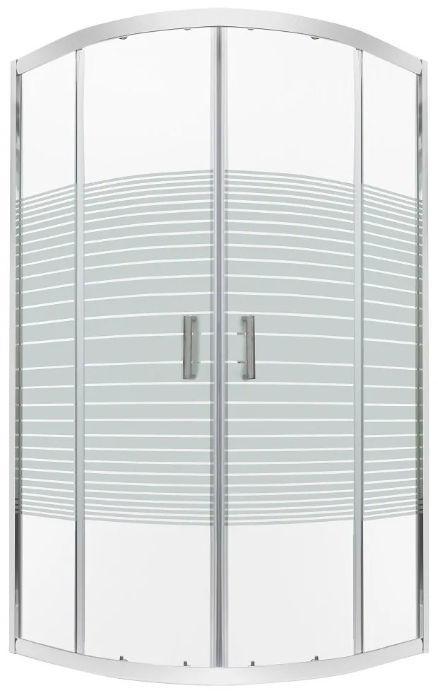 Cabină de duș curbată Madera 80x80x190 fără cădiță